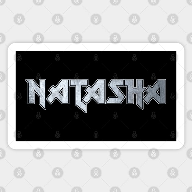 Heavy metal Natasha Sticker by KubikoBakhar